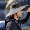 Szerokie brzegowe czapki Summer Outdoor o szerokości 14 cm Brim Vadet Kapelusz dla mężczyzn Wodoodporny przeciwwy