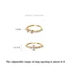 Cluster Rings Woozu Real 925 Серебряный серебряный серебряный романтический цветочный квадратный квадратный жемчуг циркона регулируется для женщин свадебные украшения подарки