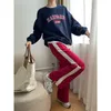 Women's Hoodies Sweatshirts American style color contrast letter silhouette casual sweater design sense small crowd autumn and winter style 230309