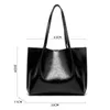 Mode kvinnors väska olje vax läder handväska fast design axelväska
