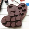 Outils de crème glacée Cubes Forme de moule cadeau Easy Maker Ice Heart Tray Silicone Valentines Cube Cuisine Bar Caoutchouc Ice Cubes Accessoires de cuisine Z0308