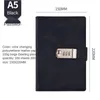 Notepads A5 retro password book with lock Notebook Diary thickened creative 200 pages hand ledger student notepad Office stationery 230309