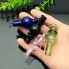 Buse d'aspiration colorée avec boule en verre Bongs en verre Pipe à fumer Conduites d'eau Plate-forme pétrolière