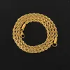 Chains 6mm 316L Rope Chain Necklace Stainless Steel Never Fade Waterproof Choker Men Women Jewelry Gold Color Gift