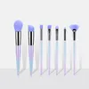 Makyaj Fırçaları 7 PCS Fırça Seti Güzellik Kozmetik Temel Toz Blender Araçları Kit Vurgu Mavi