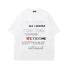 Summer Welldone T Shirts Designer we11done T-shirty mężczyźni kobiety litera drukująca T koszula We11done Pon.