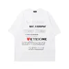 Été Welldone t-shirts designer We11done T-shirts Hommes Femmes Lettre Impression T-shirt We11done Tee Surdimensionné Casual Tops Hommes Manches Courtes