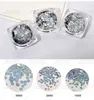 Paillettes à ongles 1 pcs Diamond Laser Powny Powder Metallic Color Gel Polissing Chrome Pigment Decorations Manucure