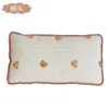 Pillows Ins Summer Cotton Breathable Sweat-absorbing Pillow born Baby Girl Cute Bear Embroidery Quilted Pillow Baby Room Decor Bebe 230309