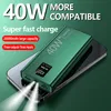 PD40W Tvåvägs snabb laddning Power Bank Portable 20000mAh Charger Digital Display Extern batteri ficklampan för iPhone MI