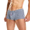 Mutande Boxer da uomo in cotone Boxer classici scozzesi Intimo da uomo Mutandine Home Sleep Lounge Pigiama