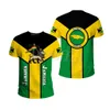 T-shirts pour hommes Tessffel Jamaica Lion Emblem Summer Fashion 3D Print Tops Tee Tshirt Hommes Femmes T-shirt à manches courtes Streetwear Style-4 230309