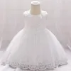 Vestidos de menina 2023 vestido de criança pérola bordada para bebês renda a princesa lavagem