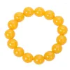 Filo 8MM 10mm pietra naturale perline gialle bracciali femminili per donna uomo ciondoli braccialetto elastico con perline tonde gioielli regali