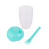 Bottle Salad Container For Lunch Carry To Go Cup-Typed Salad Bento Box With Fork And Sauce Cup Bottle-Shaped Bowls Kitchen Tools