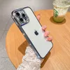 高級メッキグリッターダイヤモンドクリア電話ケース iphone 14 プロマックス 13 12 11 14 プラスファッションラインストーンブリンブリン耐衝撃カバー