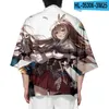 Camisetas masculinas bslnxnma harajuku nanashi mumei 3d kimono verão mulheres/homens casuais manga curta