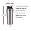 Bottiglie d'acqua Bottiglia shaker proteico in acciaio inossidabile 304 Bollitore per frullato da palestra Sport Miscelatore per frappè Bottiglia d'acqua Proteine del siero di latte per fitness Senza BPA 230309