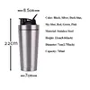 Water flessen eiwit shaker fles 304 roestvrijstalen gym gym schudden kettel sport melkshake mixer water fles wei-eiwit voor fitness BPA-vrije 230309