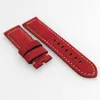 24 mm Rose Color Nubuck Calf Leather Watch Band Strap Fit For PAM PAM 111 Wirst Watch
