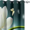 Gardin anpassade vita blommor gardiner 3D uppsättning för sängrum levande kontor el hem draperier kortinor