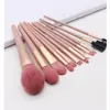 Pincéis de maquiagem de champanhe conjunto de champanhe pó pó blush sombra de olho de olho de lábios para maquiagem