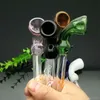 最新の色カーブドルフィンプリントガラスパイプ卸売ガラス水パイプタバコ