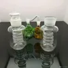 ひょうたんガラスガラスタバコボトル卸売ガラス水道管を添えたクラシックスパイラルボトル