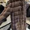 Women's Fur Faux 2023 Winter Mink Coat Importerad verklig medellång sektion Kvinna 9013L110