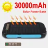 Двухсторонняя быстро зарядка Solar Bank 20000MAH Аварийный цифровой дисплей Резервное копирование Внешнее аккумулятор SOS Light для телефона Xiami