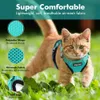 Cat Collars Leads Harness and Leash Set for Escape Proof Vest With Reflective Strips Adjustable Soft Mesh Kitten Puppy 230309