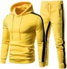 Herrspårar Mens Track Suits 2 Piece Autumn Winter Jogging Set Set Sweatsuits Hoodies Jackets och Athletic Pants Men Clothing 230309