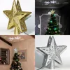 Christmas Decorations 3D Glitter Lighted Star Tree Toppers With Built-in Rotating LED Snowflake Projector Lights Xmas For Festive Hollow