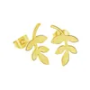 Boucles d'oreilles à tige petites branches et feuilles pour femmes Bijoux de mode boucle d'oreille en acier inoxydable accessoires de mariage Bijoux Femme