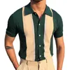 Мужские рубашки полоса полоса Classic Slim Golf Wear Tie Tee Tee Vintage Stripe Late Ly