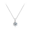 Véritable collier pendentif Moissanite pour femmes de qualité supérieure 100% 925 en argent Sterling fête de mariage bijoux fins de mariée