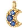 Charms Star Moon For Jewelry Making Colorful Big Zircon Pendant Necklace Bracelet Copper AccessoriesCharms