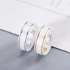 20% off all items 2023 New Luxury High Quality Fashion Jewelry for same antique double black and white ceramic ring couple's straight jewelry