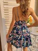 Casual Dresses Hirigin Fashion Print Summer Party Dress Beach Sleeveless Loose A-Line Mini Women's Sexy Backless Smocked Sling