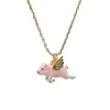 Pendant Necklaces Cute Little 3D Flying Pigs With Enamel Livestock Necklace