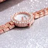 Armbanduhren Set Uhr Frauen Rose Gold Diamant Armband Luxus Schmuck Damen Weibliche Mädchen Stunde Casual Quarz Klein