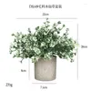 Dekorative Blumen künstliche falsche Topfornamente Kunststoff Moosgrüne Blätter Simulation Bonsai Pflanze für Innenhome Tischdekoration
