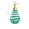 Liquid Soap Dispenser Ceramic Lotion Bottle Creative Christmas Tree Shape Shampoo Body Wash Household Portable Bathroom Ornament 230308