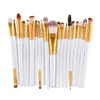 Pinceaux de maquillage 20 pièces ensemble pour fond de teint ombre à paupières poudre Eyeliner cils cosmétique visage maquillage brosse outils maquillage