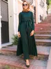 Этническая одежда Kaftan мусульманское платье арабское абая Дубай Хиджаб Пространства для женщин Пакистанский африканский марокканский марокканский ид Мубарак Исламская одежда.