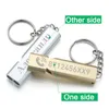 Schlüsselringe Customized Whistle Keychain Doppelpfeife High Decibel im Freien im Freien im Freien, ein gravierter Logo-Name Anti-Lost EDC Keyrings K383