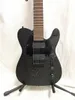 Guitare électrique noire mate personnalisée TL 7 cordes, pick-up EMG actif, matériel noir