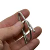 Sleutelringen met de hand gewikkeld unieke creatieve driehoek fijne motorrijder roestvrijstalen draad snap clip haak haak karabiner sleutelring sleutelhanger clasp fob