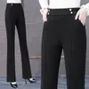 Женские брюки Capris Офисная леди свободные брюки для вспышки Осень Зимняя корейская женщина карманы.