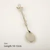 Dinnerware Sets 6pcs/set Vintage Spoons Fork Mini Royal Style Metal Carved Coffee Dessert Tool